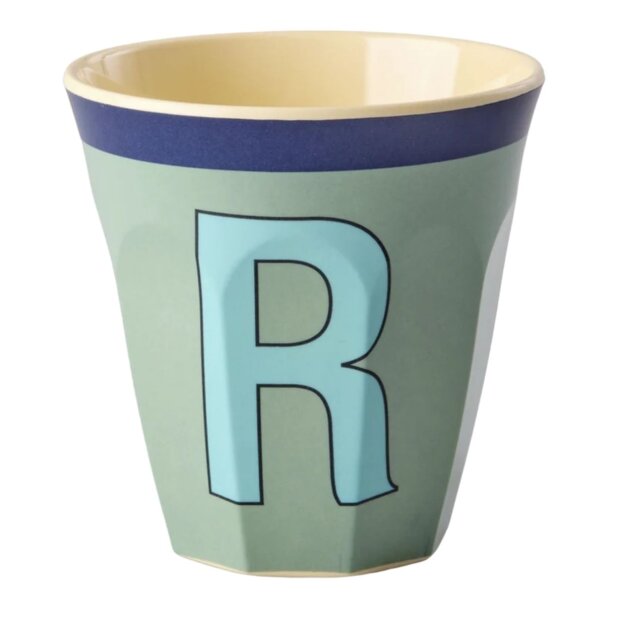 rice Mittelgroße Buchstabenbecher - Khaki - R Vintage 250ml