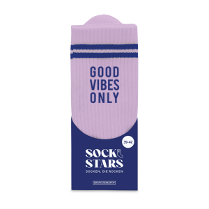 Grafik Werkstatt Socken Damen - Good Vibes Only lila 39-42