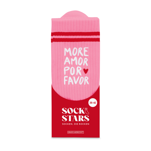 Grafik Werkstatt Socken Damen - Pink More Amor Por Favor 39-42