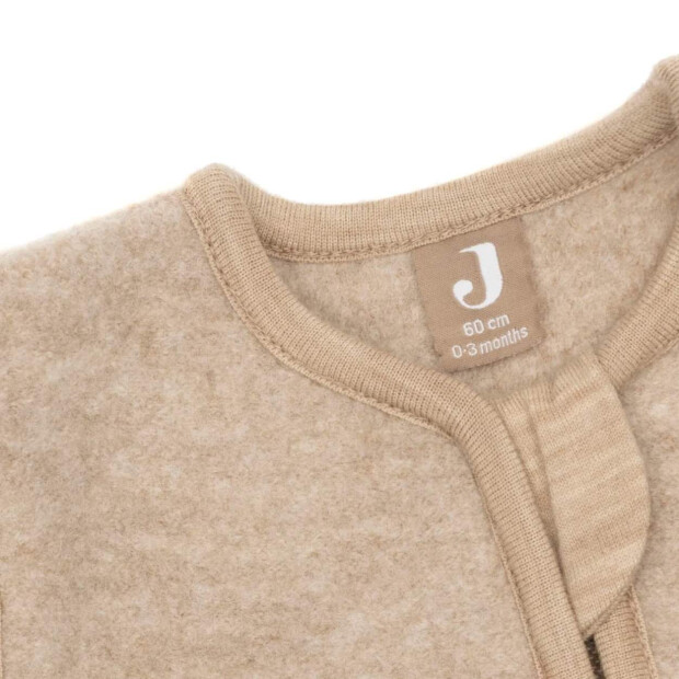 Jollein Merino Wolle Schlafsack mit abnehmbaren Ärmeln Rund 60cm 0-3Monate - Natural 2.0-2.5TOG