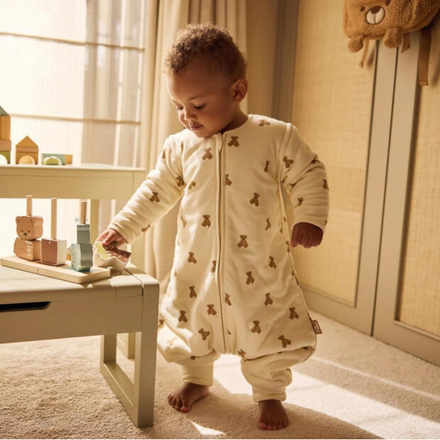 Jollein Schlafsack mit Füßen und abnehmbaren Ärmeln 92/98cm Mini Teddy Bear 2.5-3.5TOG