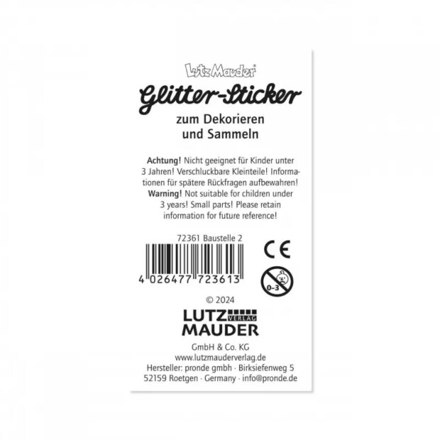 Lutz Mauder Glitter-Sticker Baustelle 2