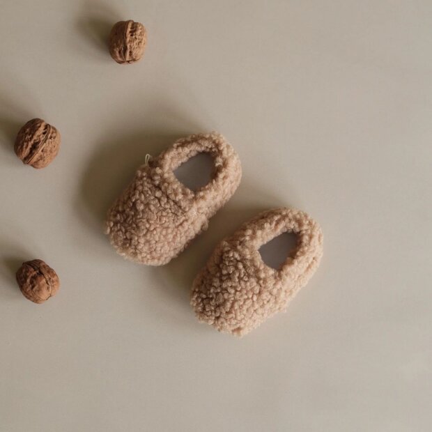 cosy roots Vegan Shoes - Teddy Shoes - Caramel gefüttert