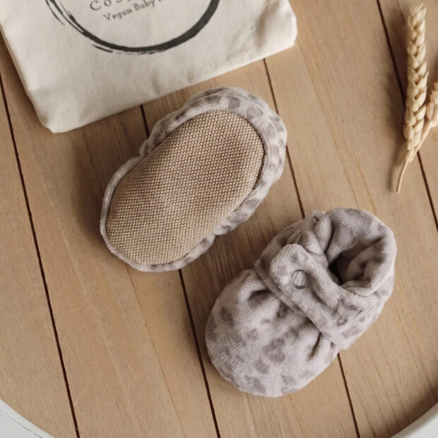 cosy roots Organic Nicky Booties - Leo Macchiato