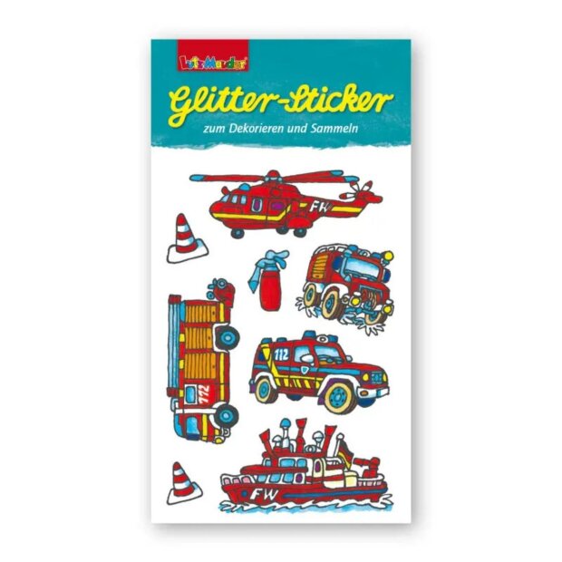 Lutz Mauder Glitter-Sticker Feuerwehr 2