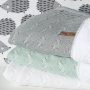 Decke 100x135 Cable Teddy Mint Babys only