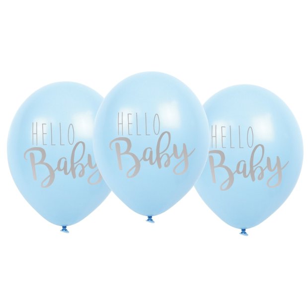 Luftballon Babyparty > Hello Baby < Blau von JaBaDaBaDo