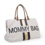 Mommy Bag Tasche/ Wickeltasche Creme - Streifen Schwarz/ Gold von Childhome