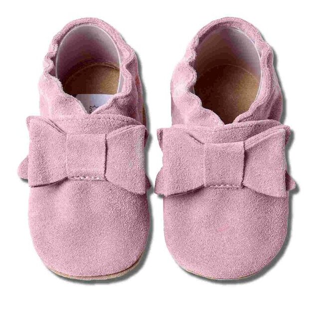 Lauflernschuhe Schleife Wildleder Altrosa von Hobea