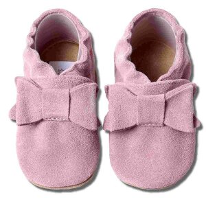 Lauflernschuhe Schleife Wildleder Altrosa von Hobea