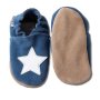 Krabbelschuhe Blau mit Stern Wildleder von HOBEA