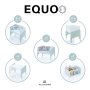 Beistellbett EQUO 5 in 1 mit Textilset und Matratze Mint von Alondra