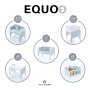 Beistellbett EQUO 5 in 1 mit Textilset und Matratze Grau von Alondra