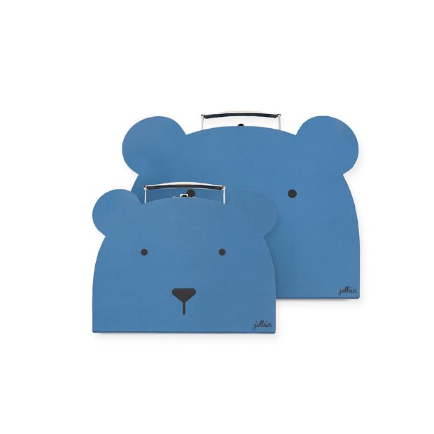 Koffer Set Bär - Animal Club Blau von Jollein