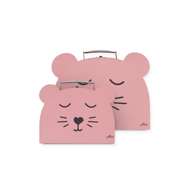 Koffer Set Maus - Animal Club Rosa von Jollein