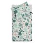 Baby Bettbezug - Leaves Mint Rosa 100x135cm von Jollein