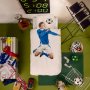 Bettwäsche Fußballer Trikot Blau 135 x 200 cm von Snurk