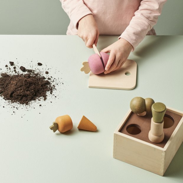 Holz Gemüse in Kiste zum Schneiden - Bistro von Kids Concept