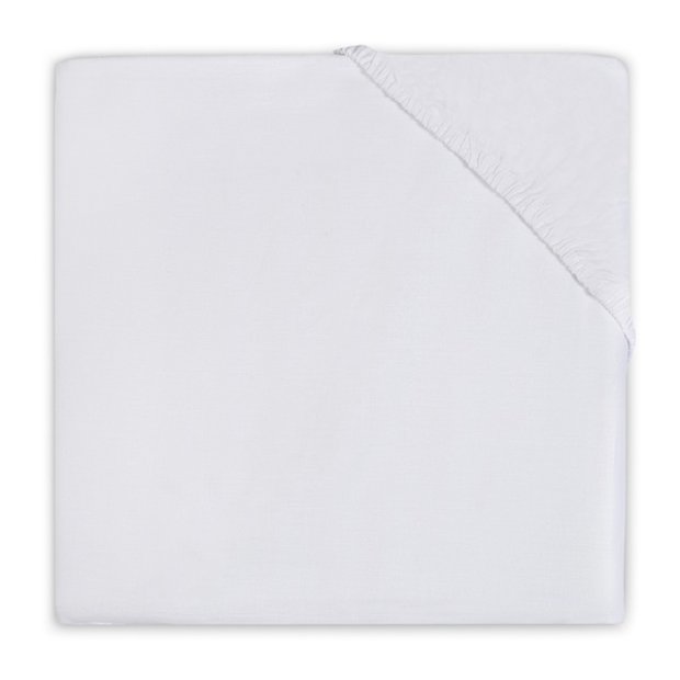 Baby Spannbettlaken Jersey - Weiß 70 x 140 cm von Jollein