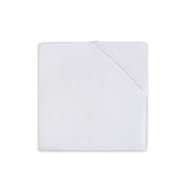 Baby Spannbettlaken Jersey - Weiß 60 x 120 cm von Jollein