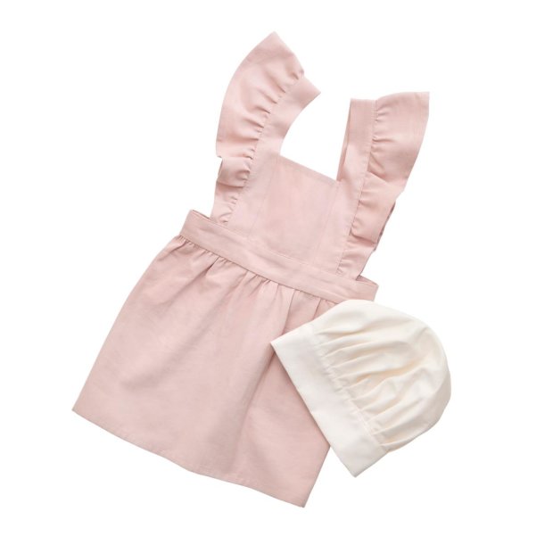 Kinder Kochschürze & Mütze - Dusty Pink von Sebra