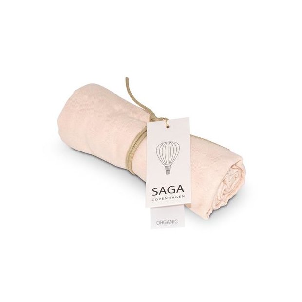 Auslauf Musselin Mulltuch - Pale Pink 70x70cm von SAGA Copenhagen