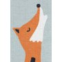Kinder Teppich Fuchs & Hund - Grau 100x160cm von Scandicliving