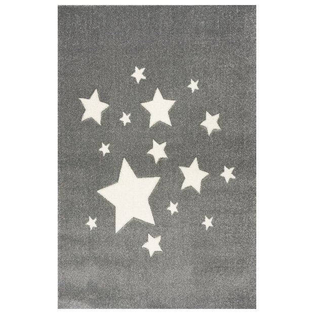 Kinder Teppich Sterne - Grau 120x180cm von Scandicliving