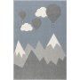 Kinder Teppich Berge & Ballons - Grau 120x180cm von Scandicliving