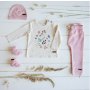Baby Shirt langarm Beige - Spring Flowers von Little Dutch 68