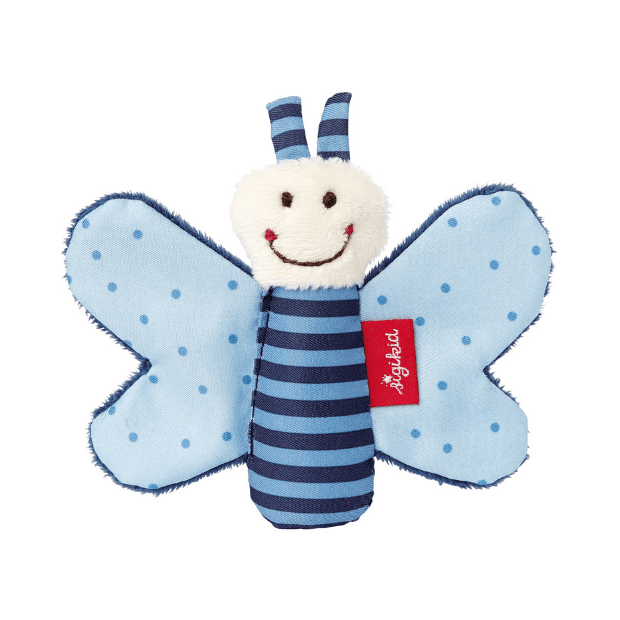 Baby Raschel Schmetterling blau