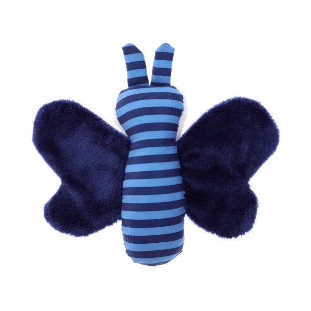 Baby Raschel Schmetterling blau