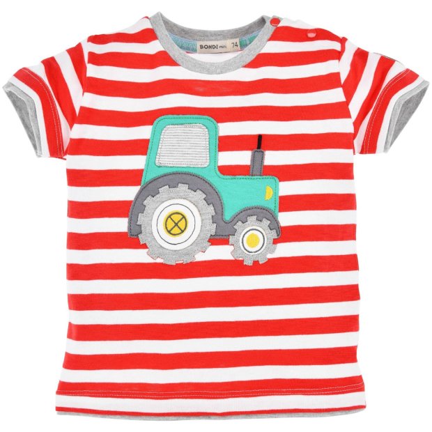 T-Shirt Traktor rot-weiß-gestreift von Bondi