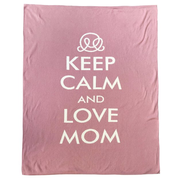 Decke Keep Calm and love MOM Rosa von Maylily
