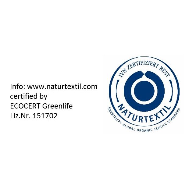 Engel Natur Overall mit Kapuze, mit Umschlägen an Armen und Beinen - blau melange
