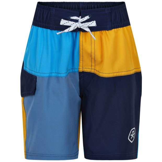 Badeshorts in Colorblock China Blue 104 von Color Kids