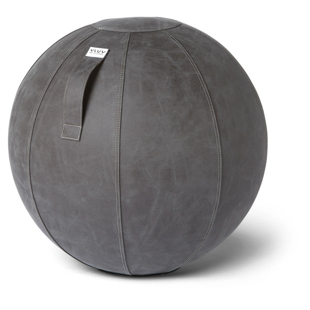 VLUV BOL VEGA Kunstleder-Sitzball Dark Grey Ø 60-65cm