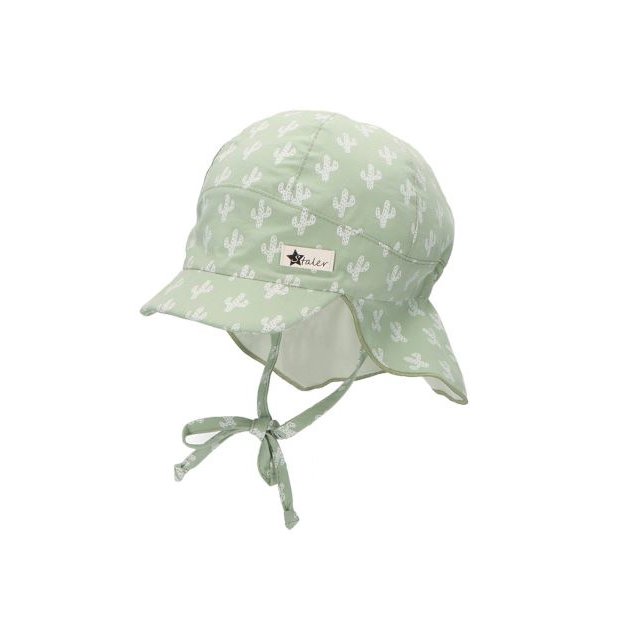 Kinder-Schirmmütze mit Nackenschutz Grün Kaktus von Sterntaler
