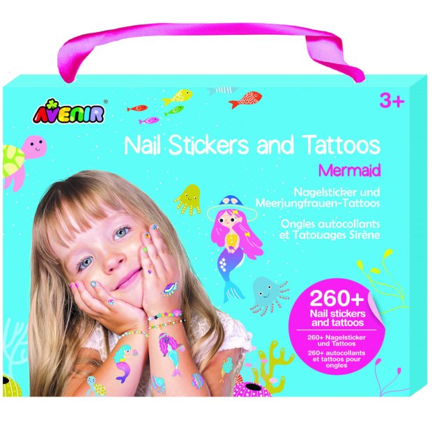 Kinder-Nagelsticker und Tattoos Meerjungfrau von Avenir