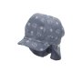 Kinder-Wende-Schirmmütze mit Nackenschutz Blau Elefant von Sterntaler