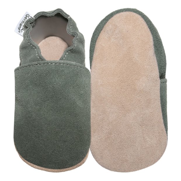 Krabbelschuhe - Olive von HOBEA