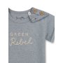 Jungen T-Shirt Green Rebel Grau von Sanetta Pure