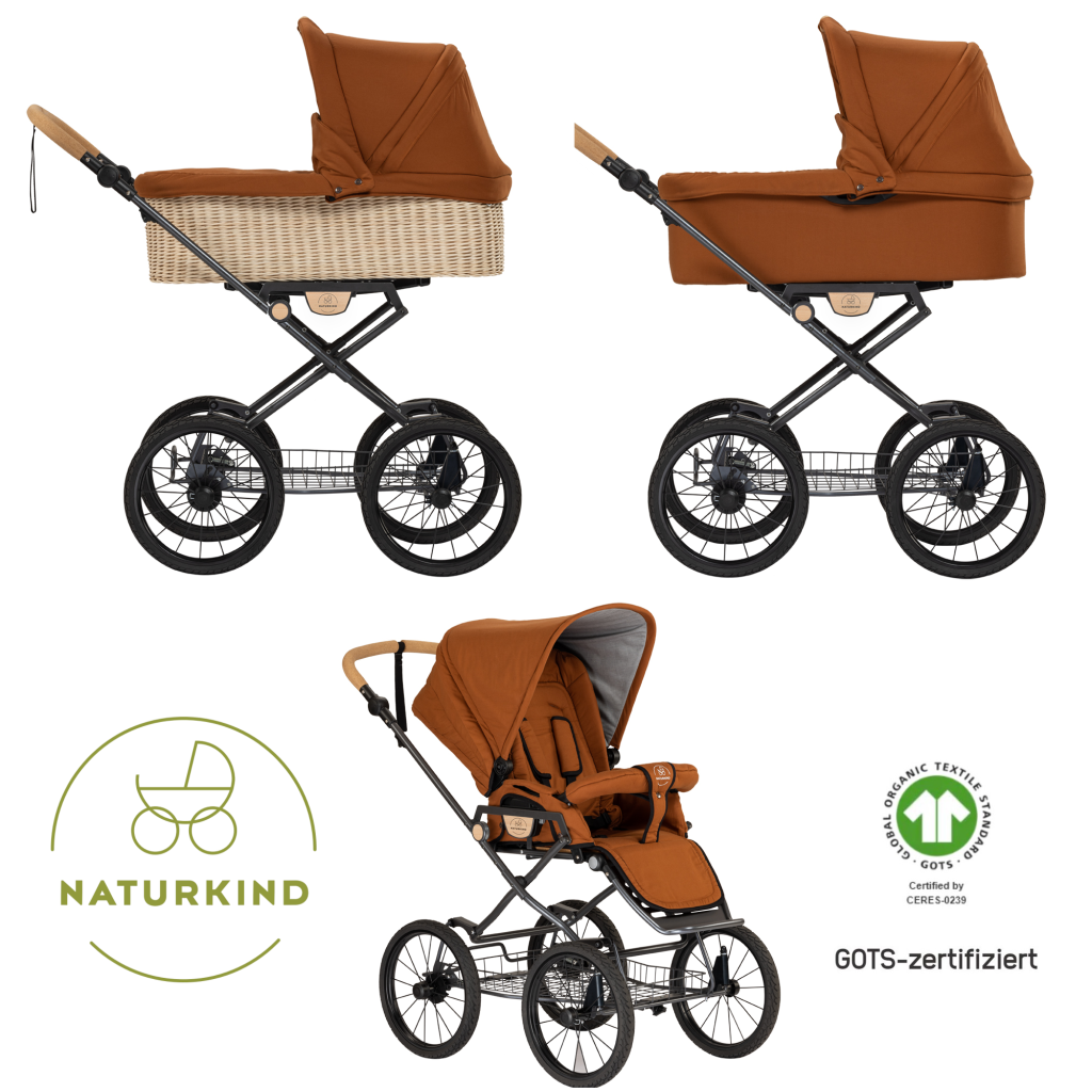 BIO Kinderwagen Naturkind Terracotta | my lovely fashion