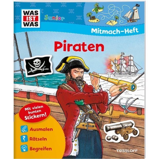 Kinderbuch WAS IST WAS Junior Mitmach-Heft Piraten von Tessloff