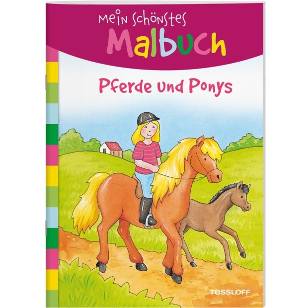 Kinderbuch Mein schönstes Malbuch. Pferde und Ponys. Malen für Kinder ab 5 Jahren von Tessloff