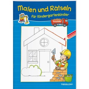 Kinderbuch Malen und Rätseln für...