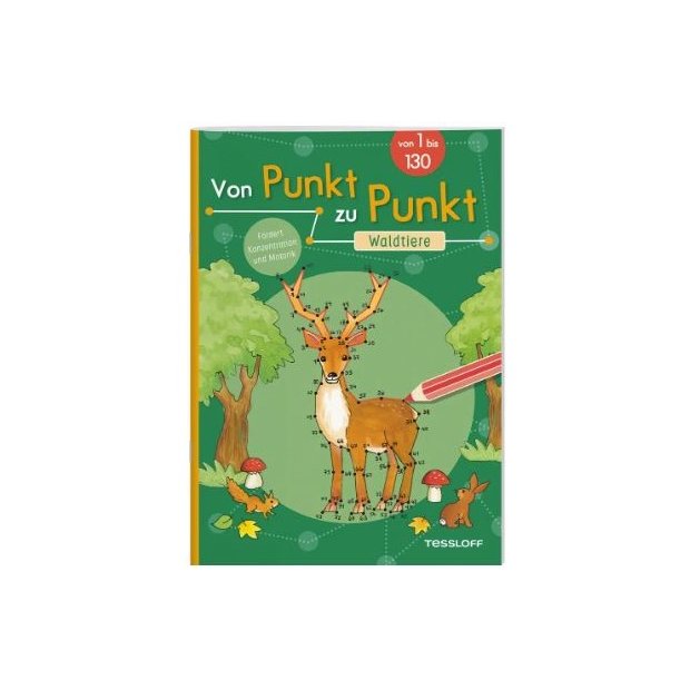 Kinderbuch Von Punkt zu Punkt Waldtiere von Tessloff