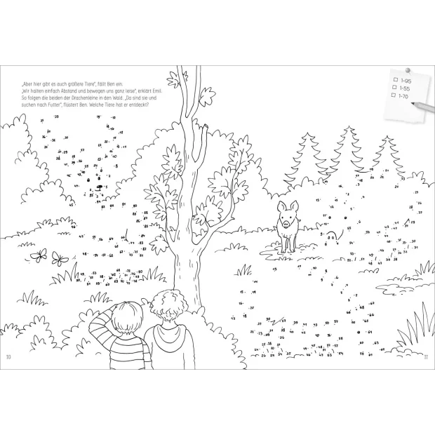 Kinderbuch Von Punkt zu Punkt Waldtiere von Tessloff