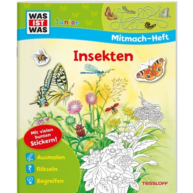 Kinderbuch WAS IST WAS Junior Mitmach-Heft. Insekten von Tessloff