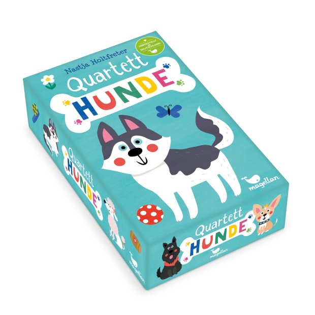 Kinder-Spielkarten Quartett Hunde von Magellan